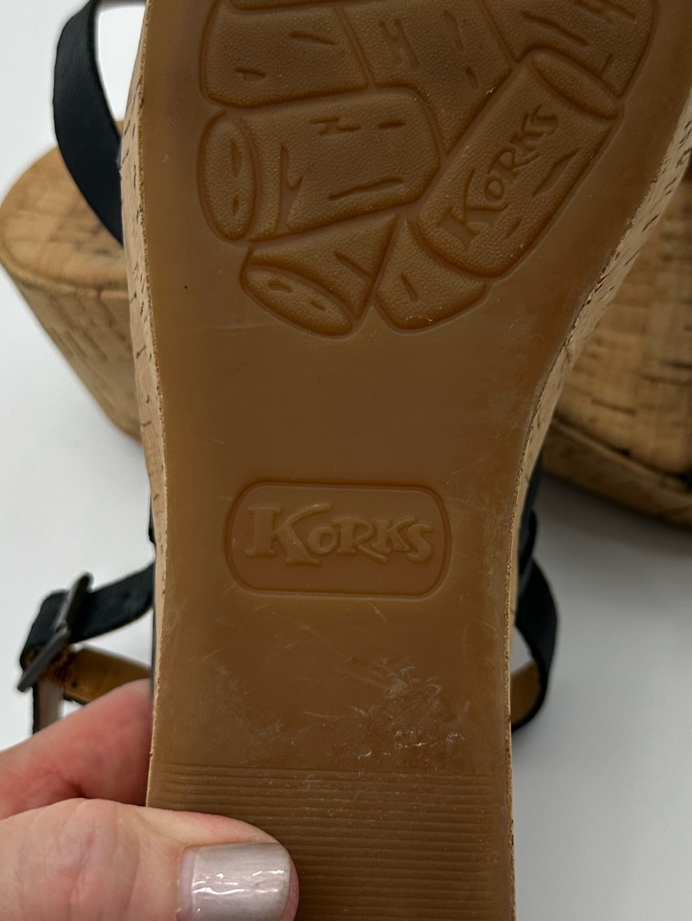 Kork Ease Austin 3” Black Sling Back Sandals size 8 - Picture 7 of 9